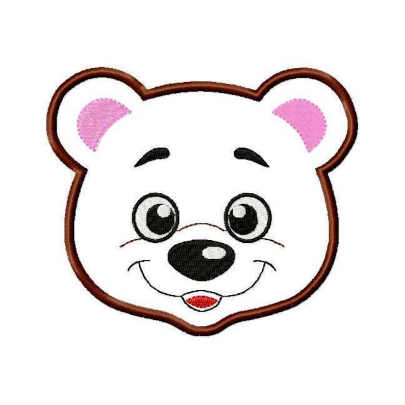 Teddy bear face applique embroidery design for baby teddy  etsy Teddy bear face applique embroidery design for baby teddy  etsy