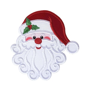 Santa Claus Applique Machine Embroidery Design - Christmas Applique Design Instant Download image 1