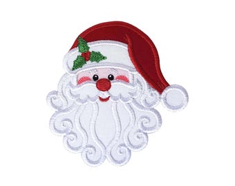 Santa Claus Applique Machine Embroidery Design - Christmas Applique Design Instant Download