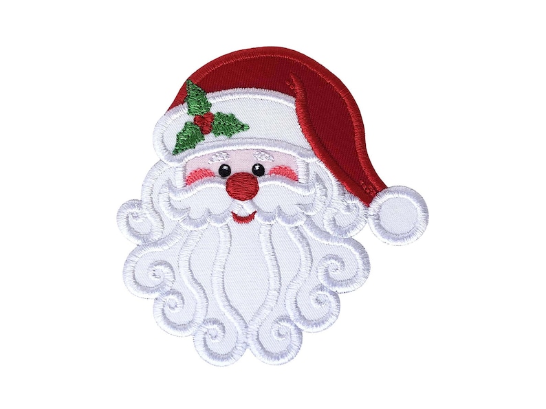 Santa Claus Applique Machine Embroidery Design - Christmas Applique Design Instant Download image 1