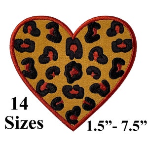 Leopard Heart Applique Design-14 sizes-Valentine Day Applique Design-Cheetah Heart Embroidery Applique Design-Machine Embroidery Design.