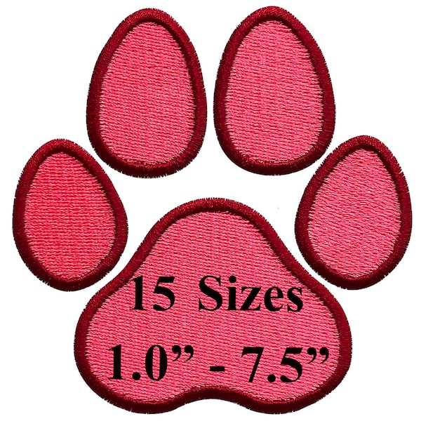 Paw Print Embroidery Design N3 - 15 sizes - Dog Paw Print Fill Stitch Embroidery Design - Digital Download - Machine Embroidery Design.