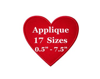 Heart Applique Design - 17 sizes - Valentine Day Embroidery Applique Design - Heart Applique Embroidery Design - Machine Embroidery Design.