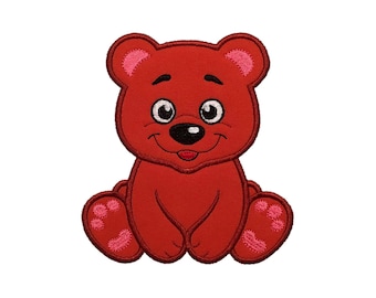 Bear Applique Machine Embroidery Design - Cute Zoo Baby Cub Animals Digital Download