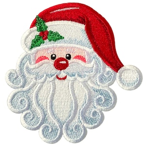 Santa Claus Embroidery Design - Christmas Embroidery Designs For Children - Santa Face Fill Stitch Machine Embroidery Design - 8 Sizes.