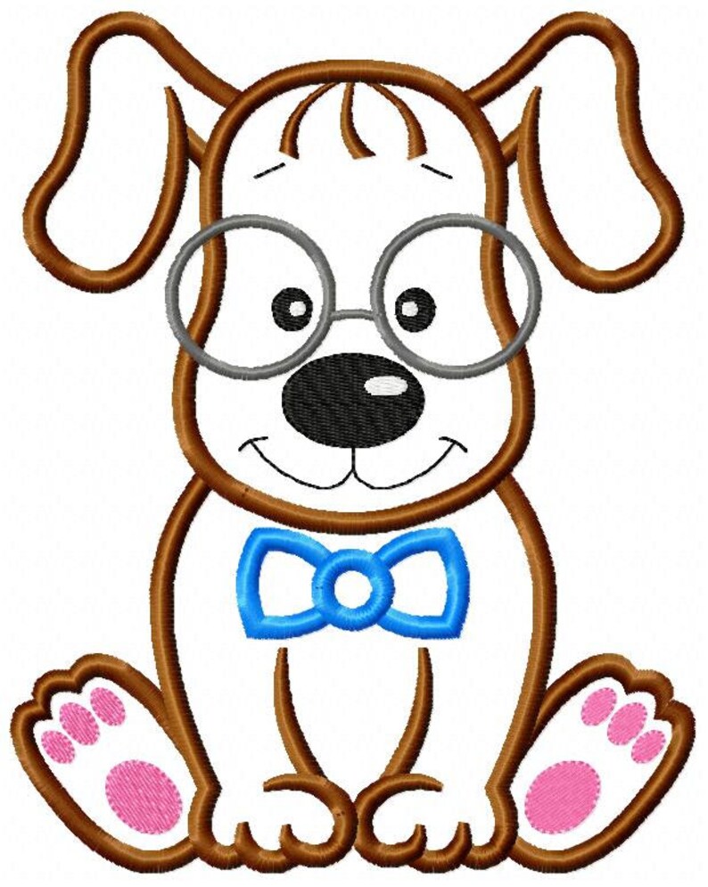 Dog Applique Embroidery Designs Puppy Applique Embroidery Etsy