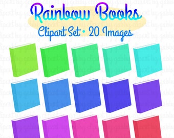 Rainbow Books Clipart, Clip Art