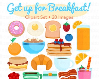 Breakfast Clipart, Vector Clipart