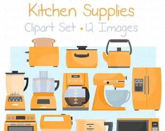 Retro Kitchen Clipart, Clip art