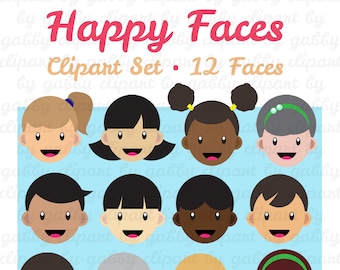 Faces Clipart, Clip art