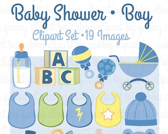 Boy Baby Shower Clipart, Clip art