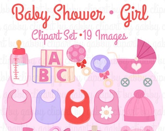 Girl Baby Shower Clipart, Clip art