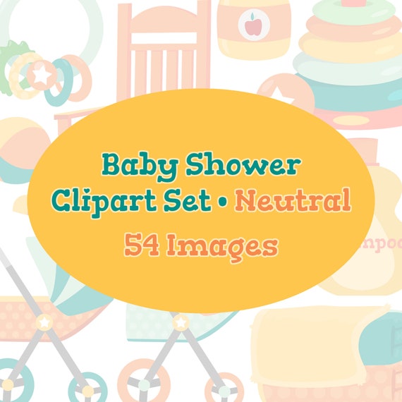 Baby Shower Neutral Clipart Clip Art 54 Images Etsy