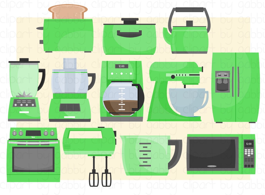 Retro Kitchen Clipart, Clip Art - Etsy