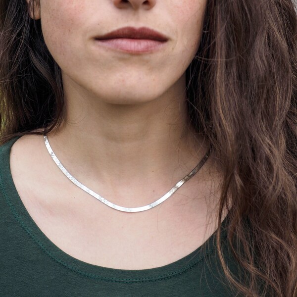 Snake Chain Choker Etsy