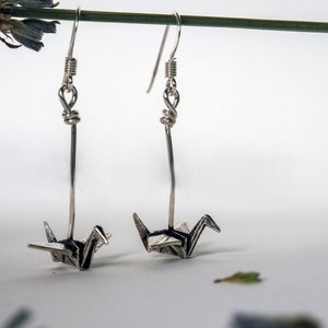 Origami | Sterling Silver Earrings, origami jewelry, silver earrings, statement jewelry, minimal earrings