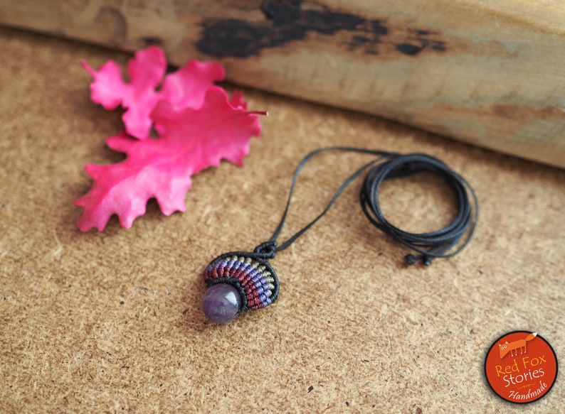 macrame stone Small delicate macrame pendant with Aventurine macrame necklace macrame jewelry bohemian necklace macrame pendant