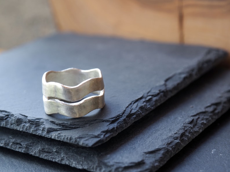 Alyra Sterling Silver Ring, minimal ring, statement ring, silver jewelry, contemporary jewelry, wide ring, geometric ring, chunky ring image 7