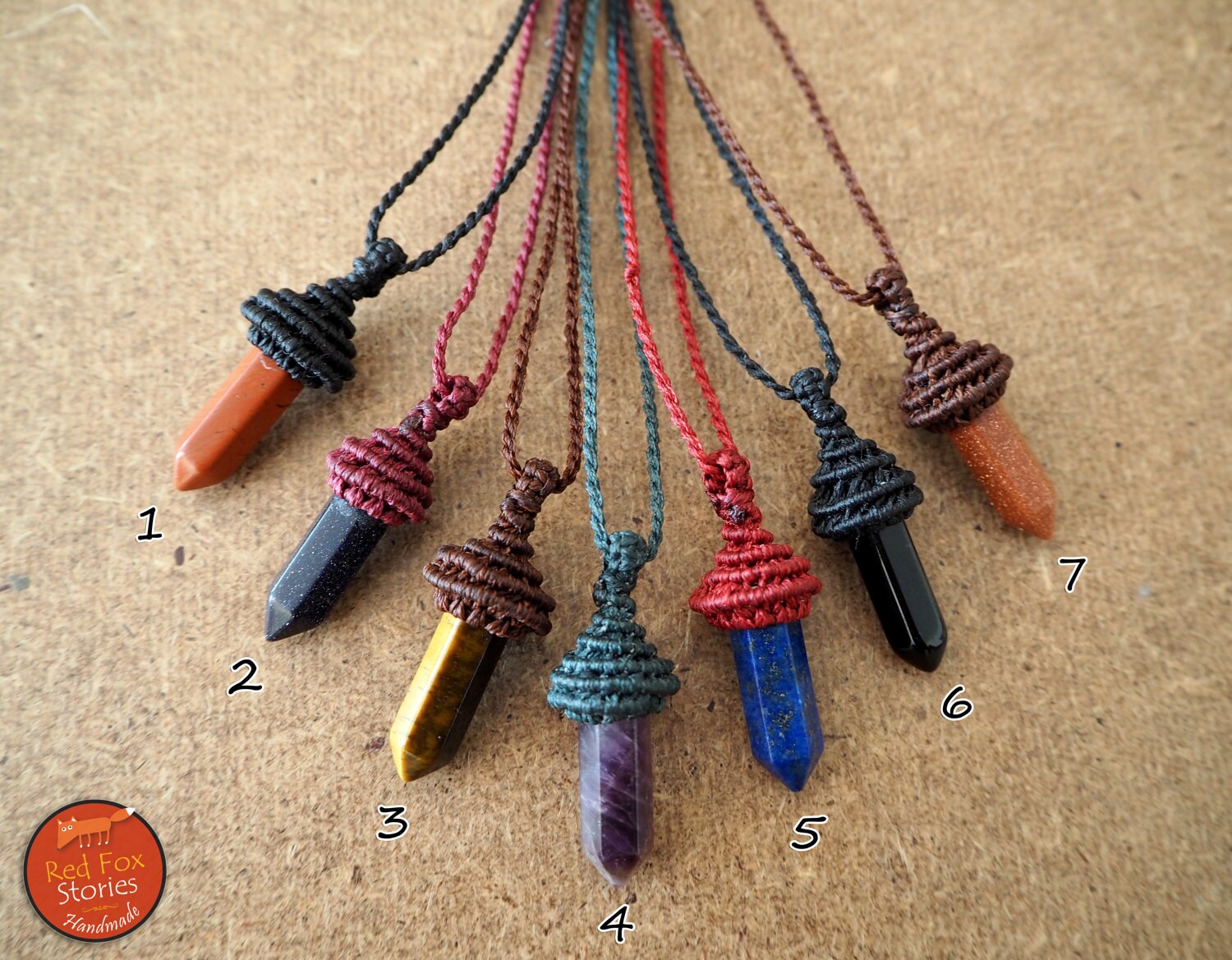 Crystal Point Macrame Pendant Macrame 