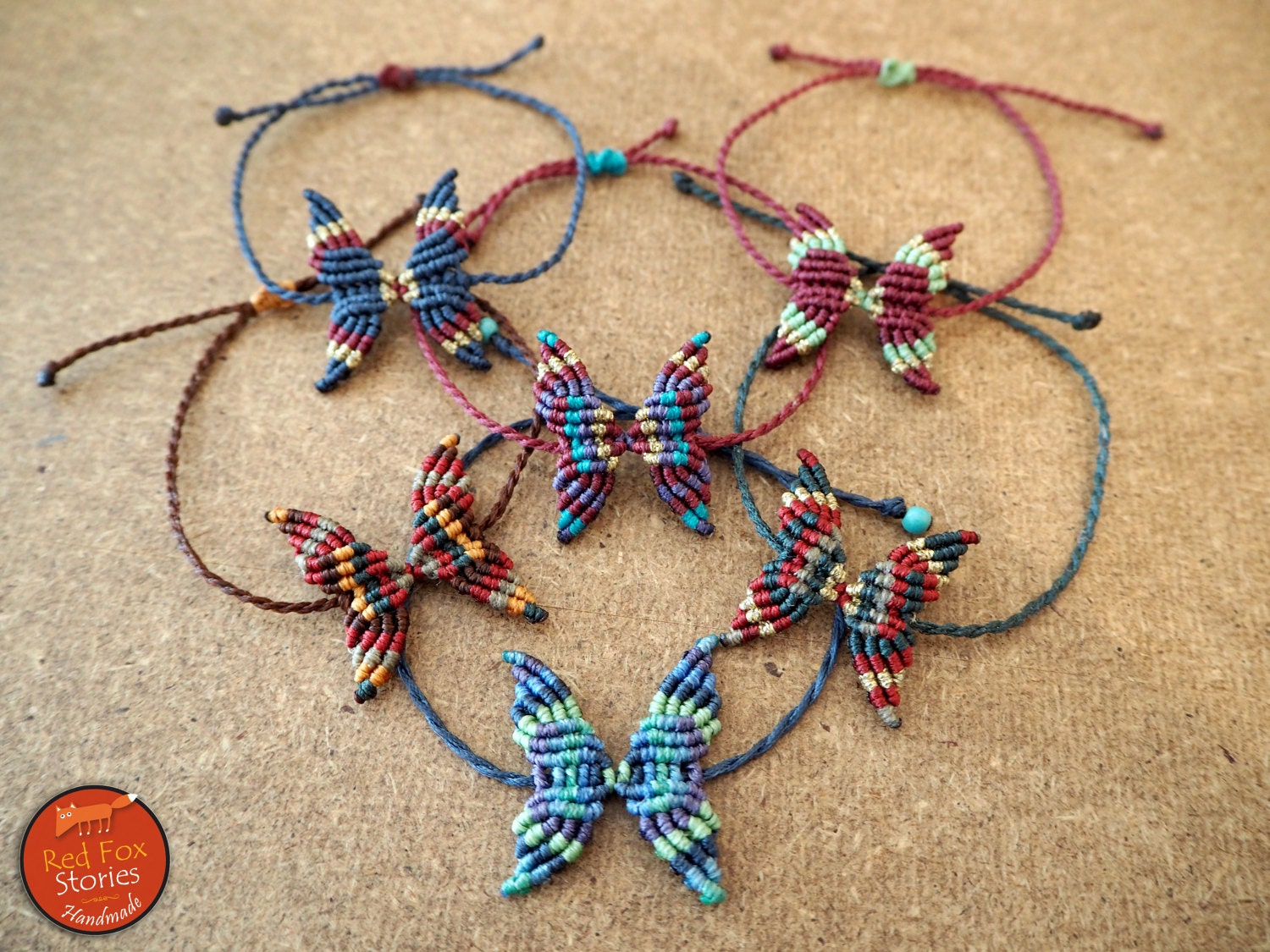 Macrame butterfly bracelet discount