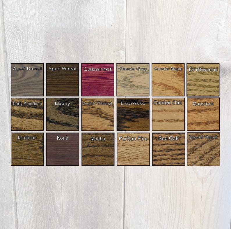 background stain color palette from the drop-down menu.