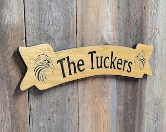 Hand Carved Custom Quote Wooden Name Sign | Custom Artwork Man Cave Bar Cabin Decor