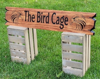 Custom Quote Hand Carved Wooden Name Sign | Custom Artwork Cabin Man Cave Bar Decor