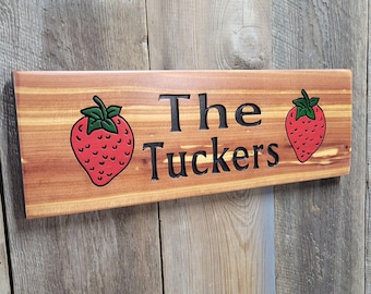 Hand Carved Wooden Name Sign | Custom Artwork Outdoor Lake House Cabin Decor