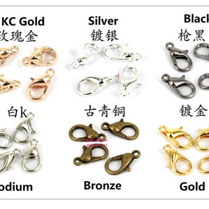 10 pcs lobster clasps | Lobster clasps | Jewelry finding | Bracelet clasps | Necklace clasps | Claw clasp | Bracelet hook
