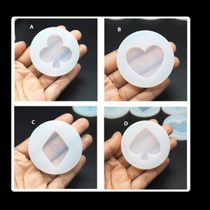 Moule pelle | Moule en silicone | Moule pour cartes de poker | Moule club | Moule en résine UV