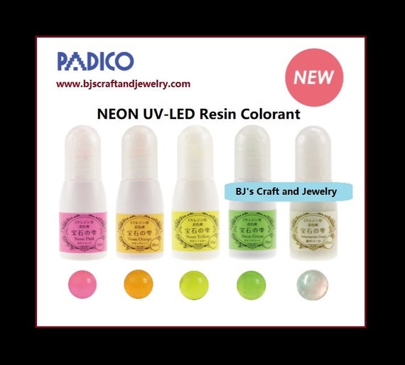 PADICO Neon UV-LED Resin Color Uv Resin Neon Color Resin Translucent Uv  Resin Translucent Resin Dye Uv Resin Dye Neon Uv Resin 