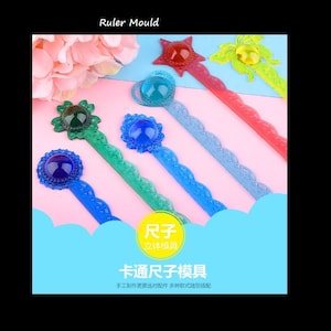 Gemstone ruler mould | Ruler mould | Silicon mould | Resin mould | Mold | Student ruler mould |