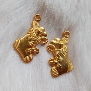 Pingente de meias de Natal | Pingente de meias de doces | Pingente de ouro | Pingente de resina | Pingente de enfeites de Natal | Pingente de resina uv