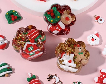 Christmas confetti | Christmas flakes | Resin confetti | UV resin embellishment | UV resin | Resin craft