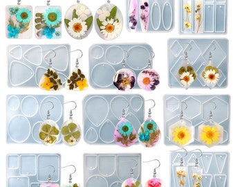 Molde de silicona para pendientes DIY, kit de iniciación para hacer joyas