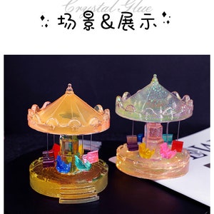 Carousel chair fairground mould | Mould set | Merry go round mould set | Silicon mould | 3D mould | Resin mould | Toy mould set