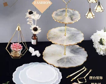 3-Tier Cake Stand Resin Mould | Fruit Tray Silicone Mold