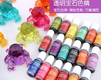 Crystal UV Resin Colorant | High Transparency, Gemstone Art (10ml)