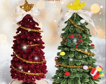 DIY kit Pipe cleaner Christmas tree, chenille stem, chenille pipe Christmas tree, chenille stem Christmas ornaments,super dense pipe cleaner