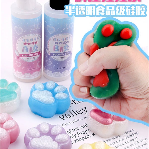 Caoutchouc de silicone, spongieux en silicone synthétique, spongieux anti-stress, spongieux en silicone liquide, spongieux, jouet, anti-stress