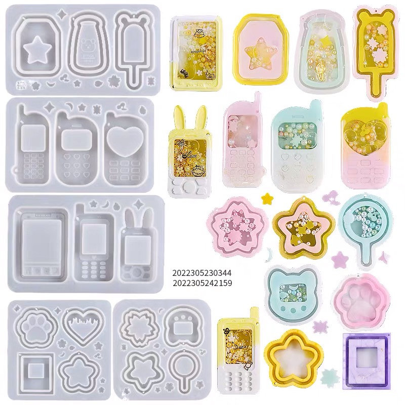 Sakura shaker mould, Mobile phone shaker mould, Shaker mould, Silicone mould, Resin mound, silicone mold for resin, resin mold shaker