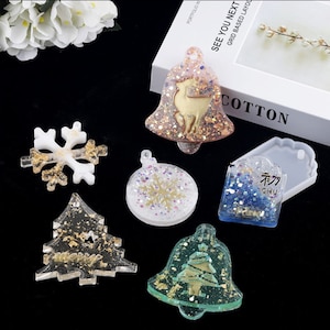 Christmas ornaments mould | Christmas bell moulds | Christmas tree mould | UV resin mould | 3D moulds | Silicon mould | Reindeer mould
