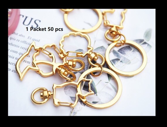 Seashell keychain | Gold key ring | Gold key chain