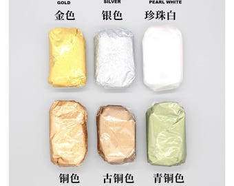 Metallic Air Dry Modeling Clay, DIY Crafts, 50g