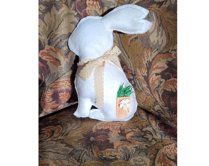 Fabric Bunny and Carrot in a Sack - Etsy
