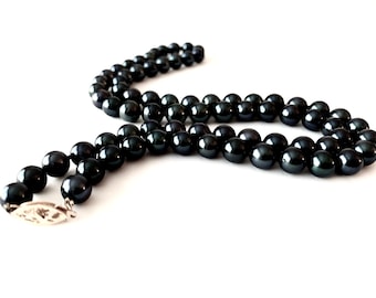 6-6.5mm Black Akoya Pearl Necklace