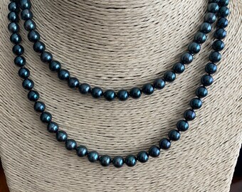 Akoya Pearl Necklace: 14k Gold Clasp, Adjustable Opera Length