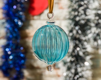 Egyptian Handmade Glass blown Ornaments Blue, Hanging Tree Christmas  Ornament . Egyptian  Wedding Gift