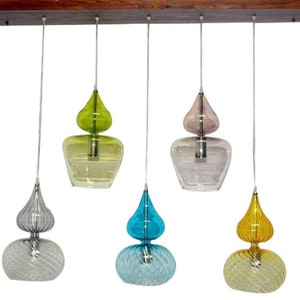 5 light pendant chandelier/ glass bubble chandelier/ handmade glass lighting fixtures/hanging lamps for living room