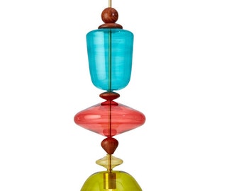 Multicolor pendant glass light- Blown Glass